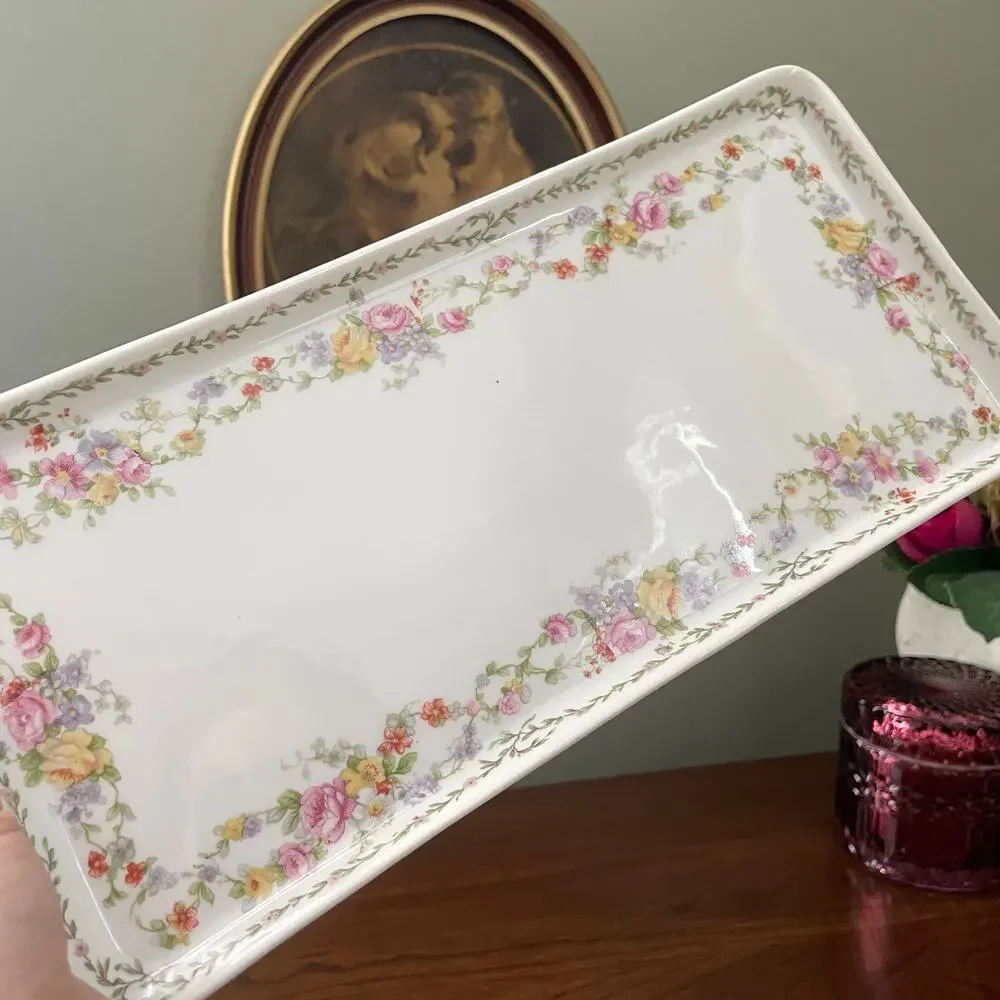 Antique Charles Field Haviland Limoges Vanity Tray - Floral French Porcelain